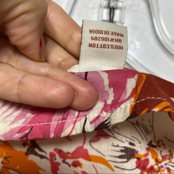 Sundance Split Neck Embroidered Floral Quarter Sleeve Length Cotton Tunic XS - Picture 4 of 9